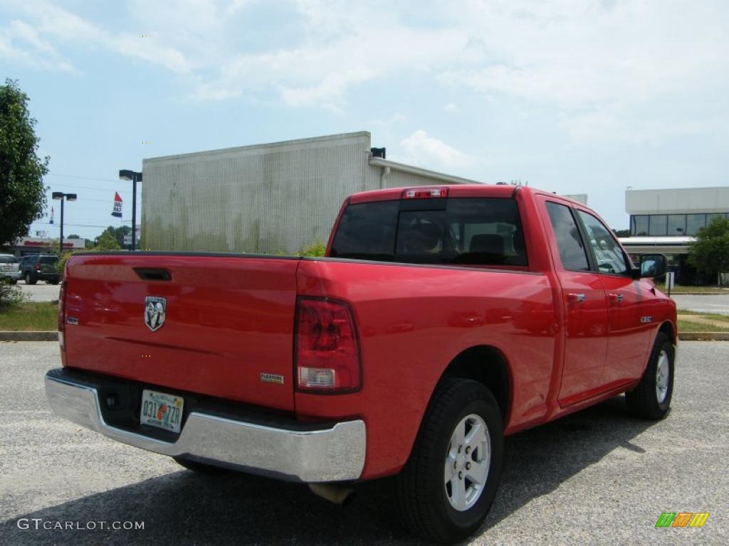 2010 Ram 1500 SLT Quad Cab - Inferno Red Crystal Pearl / Dark Slate/Medium Graystone photo #5