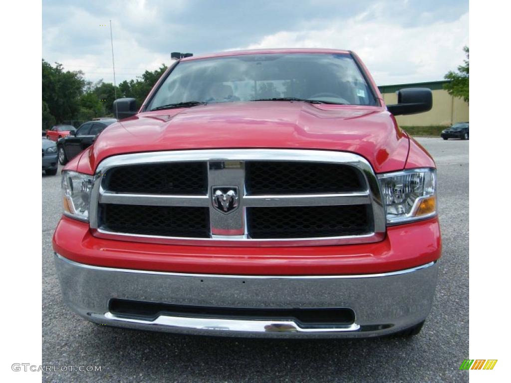 2010 Ram 1500 SLT Quad Cab - Inferno Red Crystal Pearl / Dark Slate/Medium Graystone photo #8