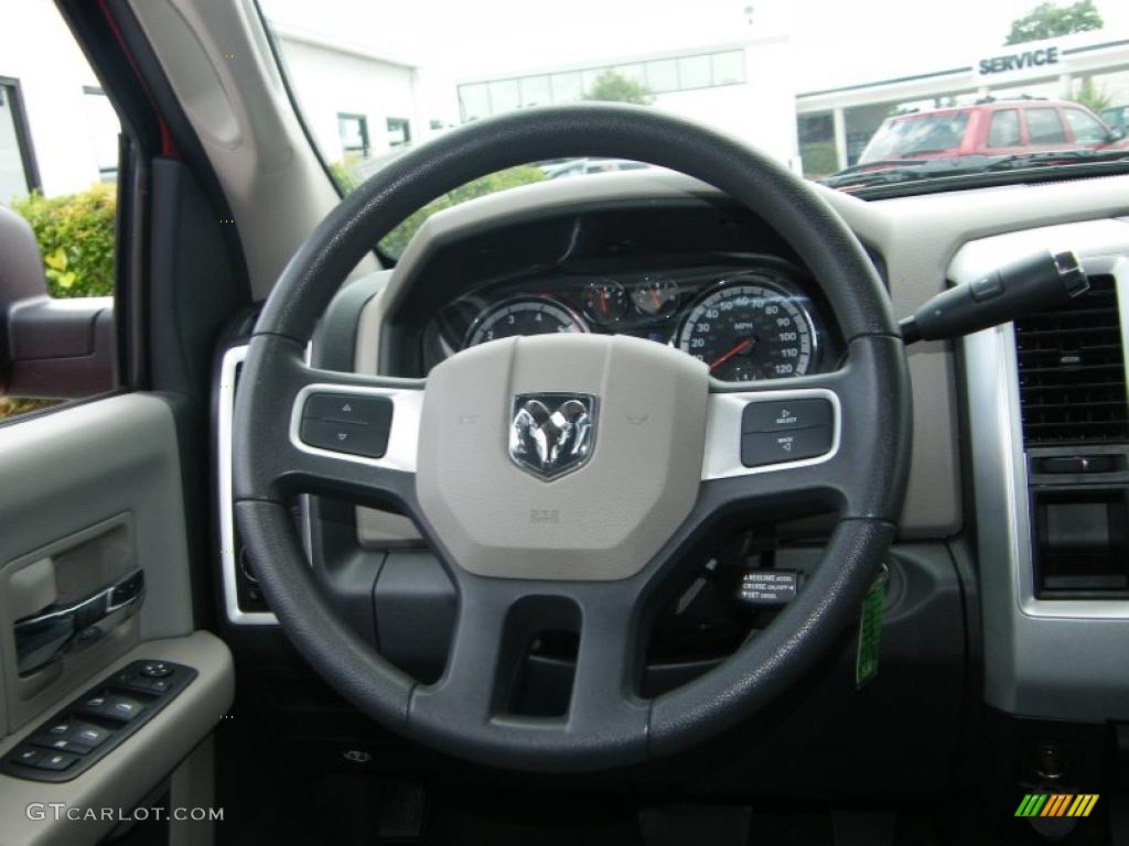 2010 Ram 1500 SLT Quad Cab - Inferno Red Crystal Pearl / Dark Slate/Medium Graystone photo #19