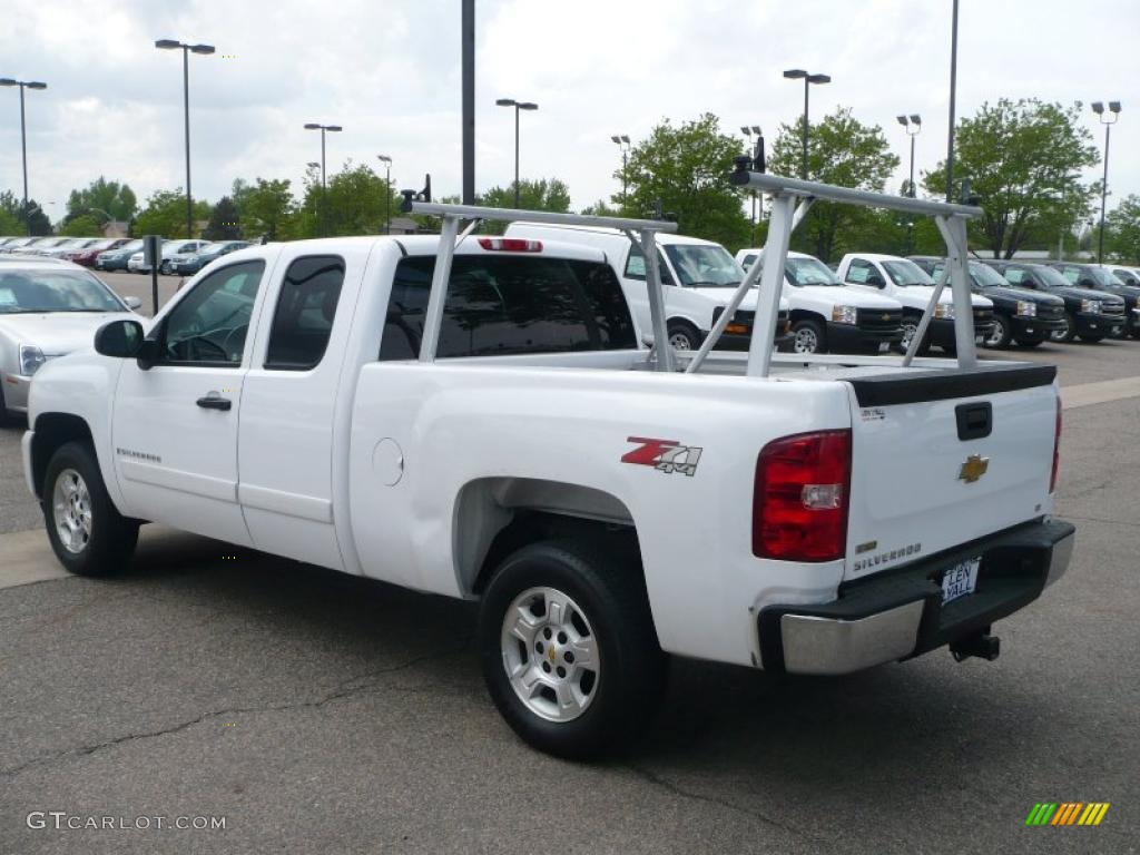 2008 Silverado 1500 LT Extended Cab 4x4 - Summit White / Ebony photo #4