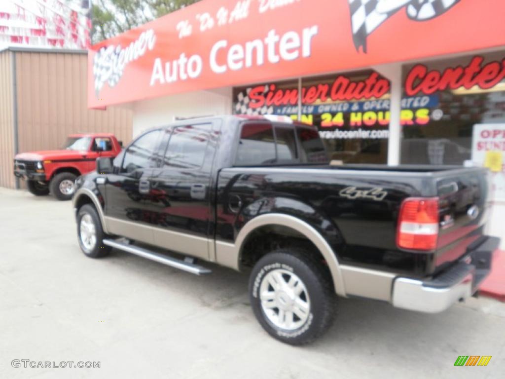 2004 F150 Lariat SuperCrew 4x4 - Black / Tan photo #2