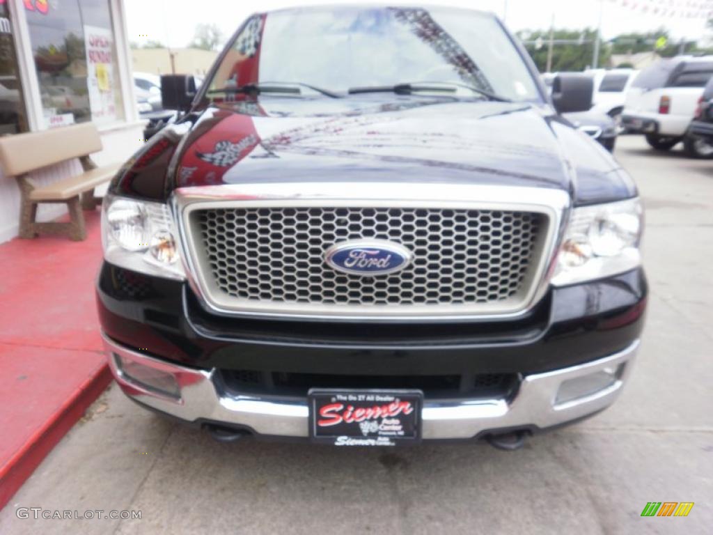 2004 F150 Lariat SuperCrew 4x4 - Black / Tan photo #9