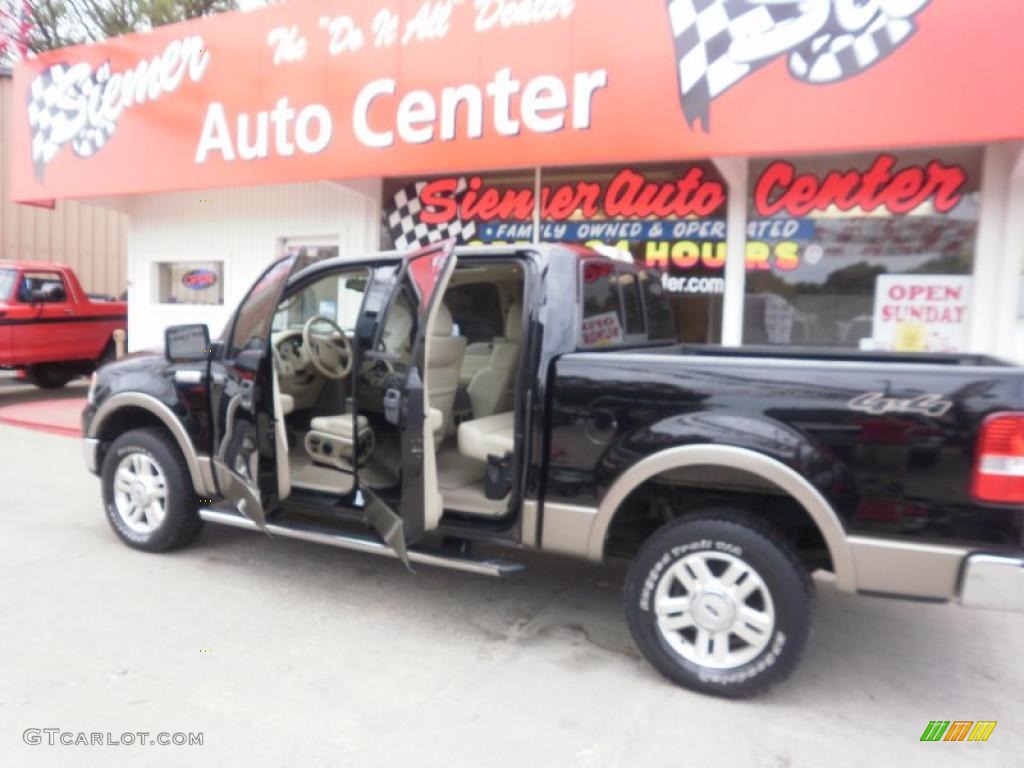 2004 F150 Lariat SuperCrew 4x4 - Black / Tan photo #14