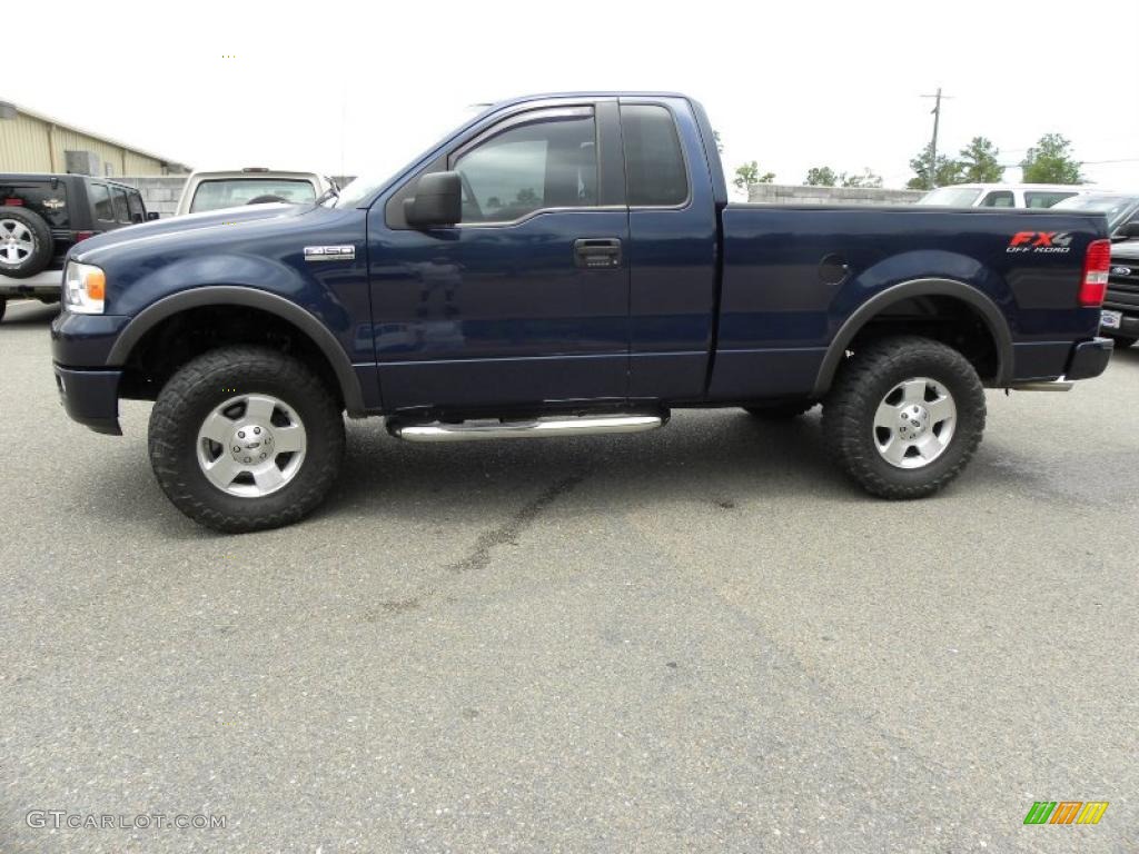 2005 F150 FX4 Regular Cab 4x4 - True Blue Metallic / Medium Flint Grey photo #2