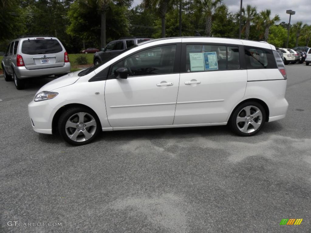 2007 MAZDA5 Sport - Whitewater Pearl Mica / Black photo #2