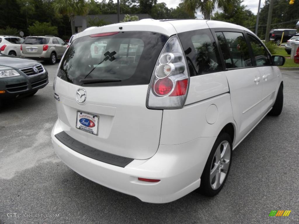 2007 MAZDA5 Sport - Whitewater Pearl Mica / Black photo #12