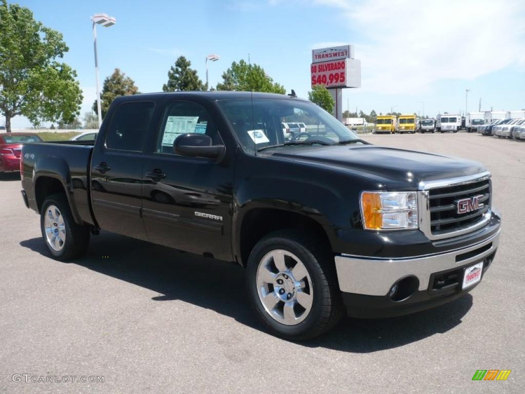 2010 Sierra 1500 SLT Crew Cab 4x4 - Onyx Black / Ebony photo #1