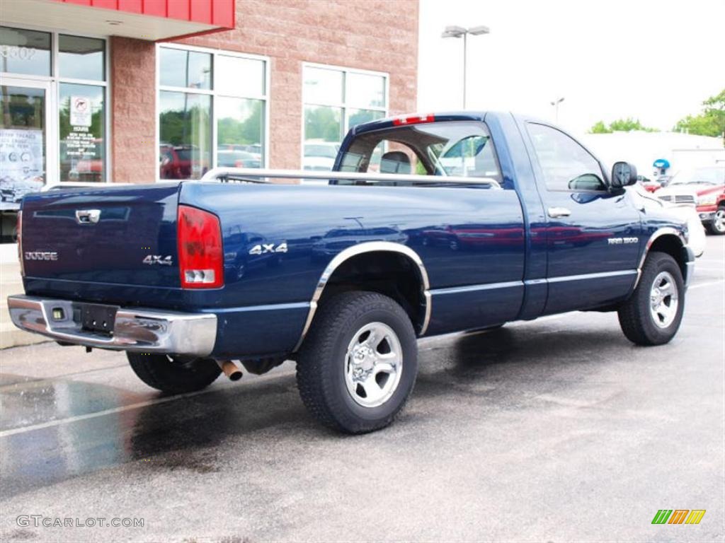 2004 Ram 1500 ST Regular Cab 4x4 - Patriot Blue Pearl / Dark Slate Gray photo #3