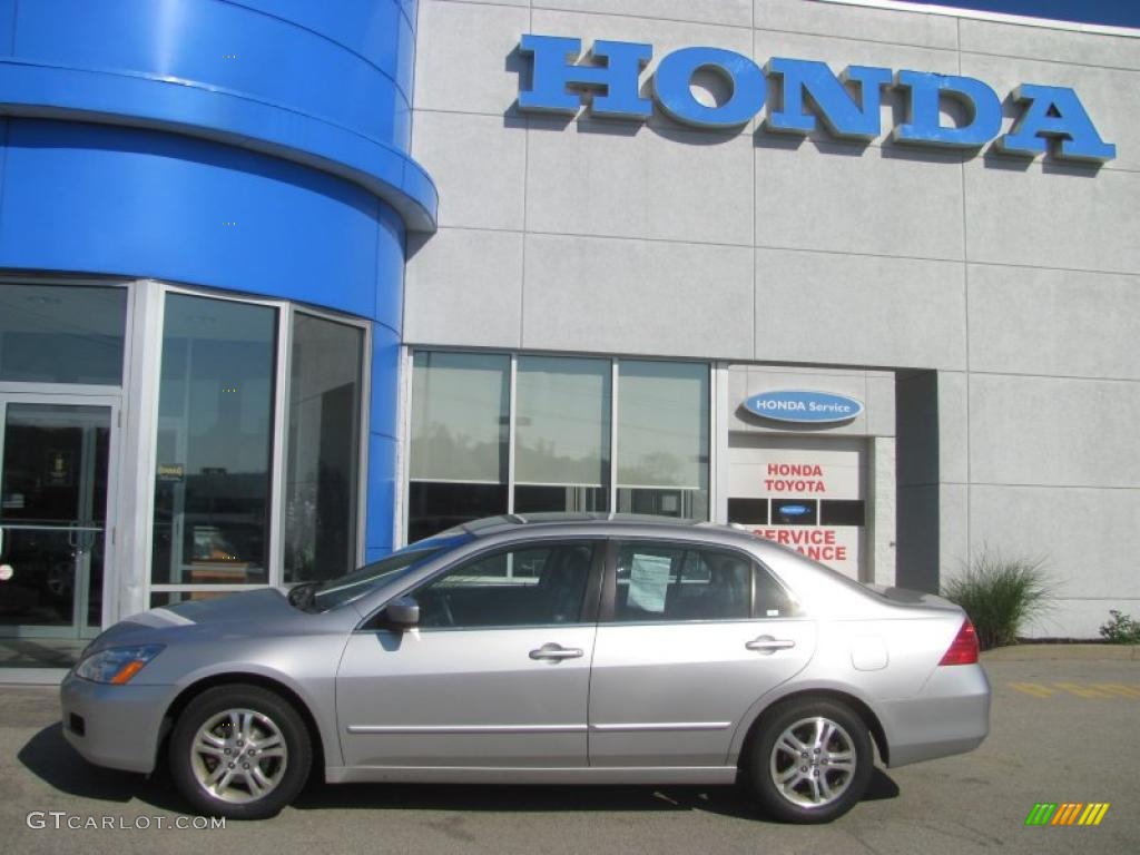 2006 Accord EX-L Sedan - Alabaster Silver Metallic / Black photo #3