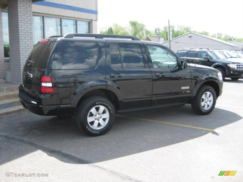 2008 Explorer XLT 4x4 - Black / Black/Stone photo #6