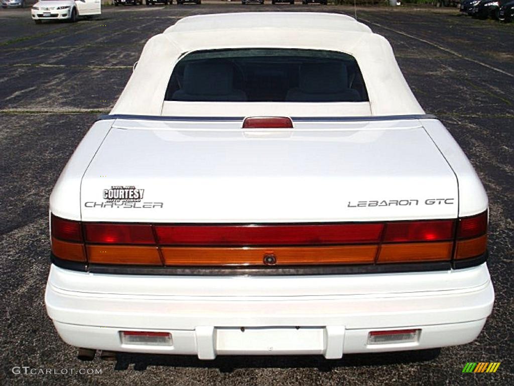 1995 Lebaron GTC Convertible - White / White photo #6