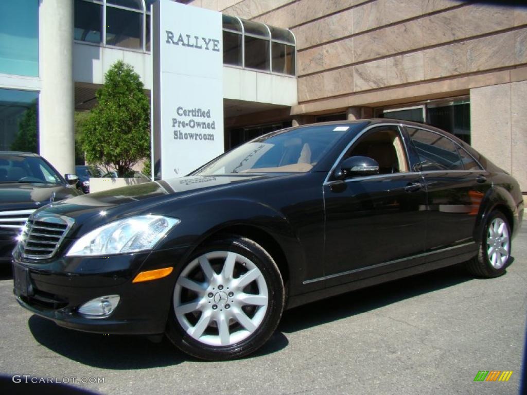 2007 S 550 4Matic Sedan - Obsidian Black Metallic / Cashmere/Savanna photo #1