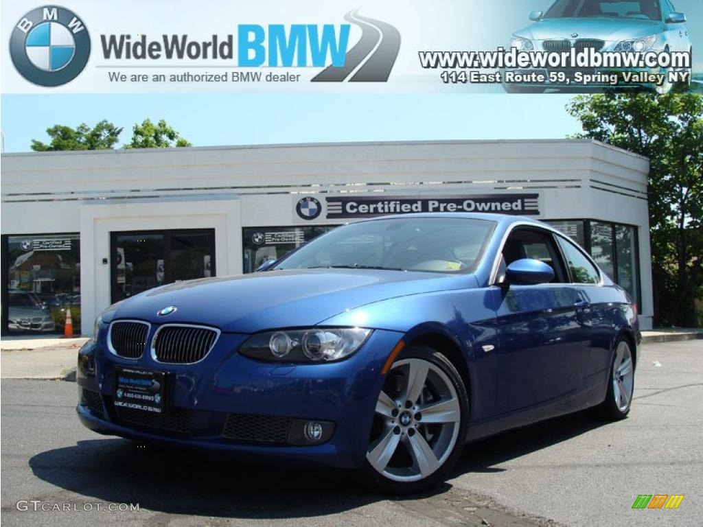 2007 3 Series 335i Coupe - Montego Blue Metallic / Black photo #1