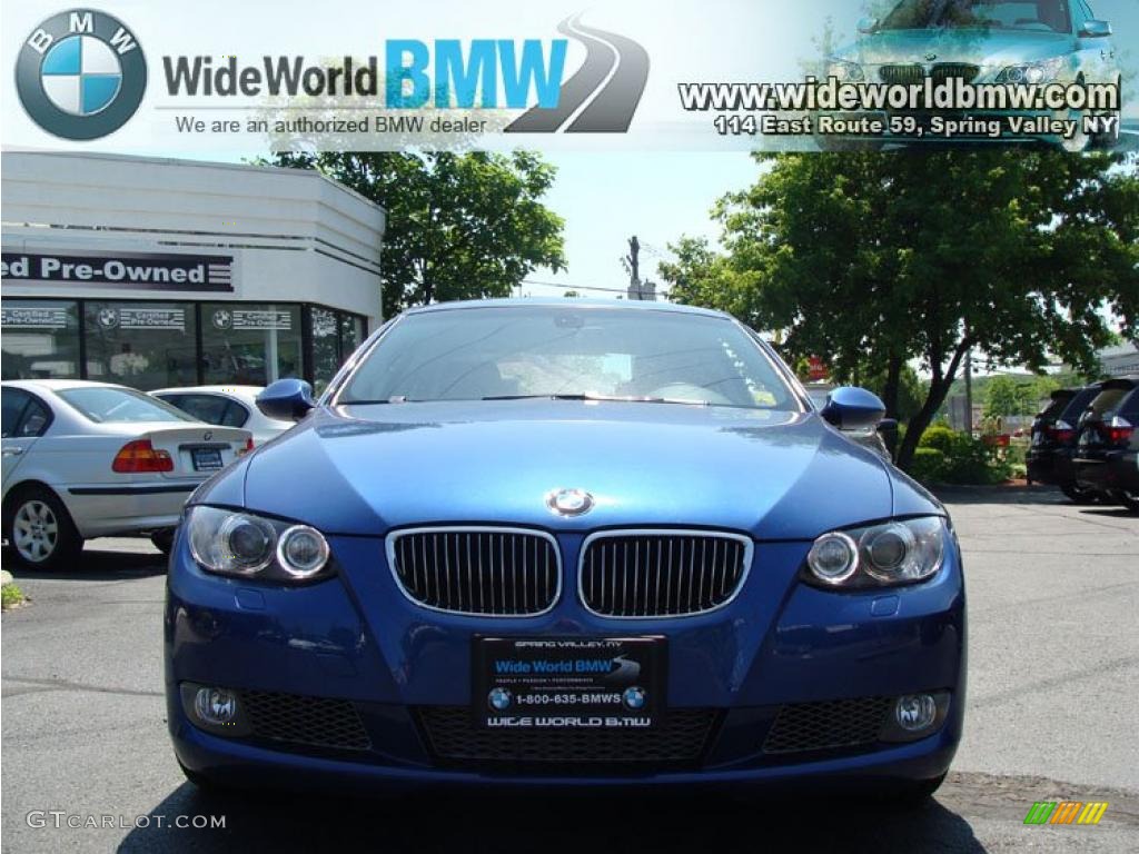 2007 3 Series 335i Coupe - Montego Blue Metallic / Black photo #2