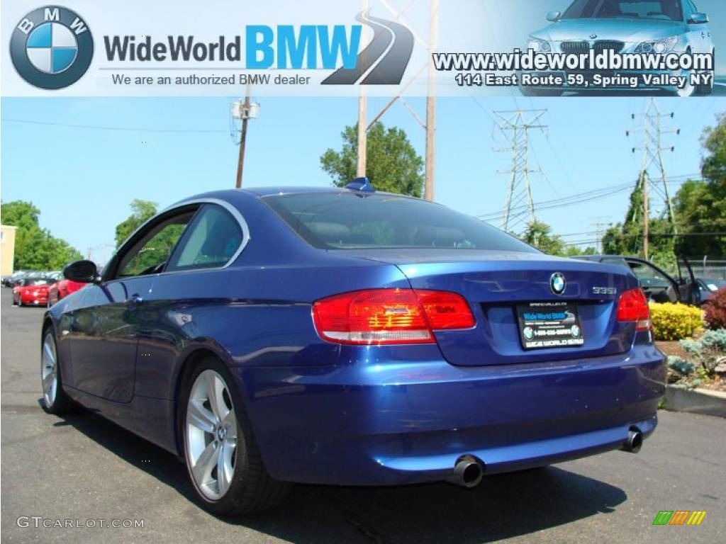 2007 3 Series 335i Coupe - Montego Blue Metallic / Black photo #6