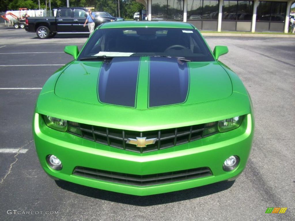 2010 Camaro LT Coupe Synergy Special Edition - Synergy Green Metallic / Black/Green photo #9