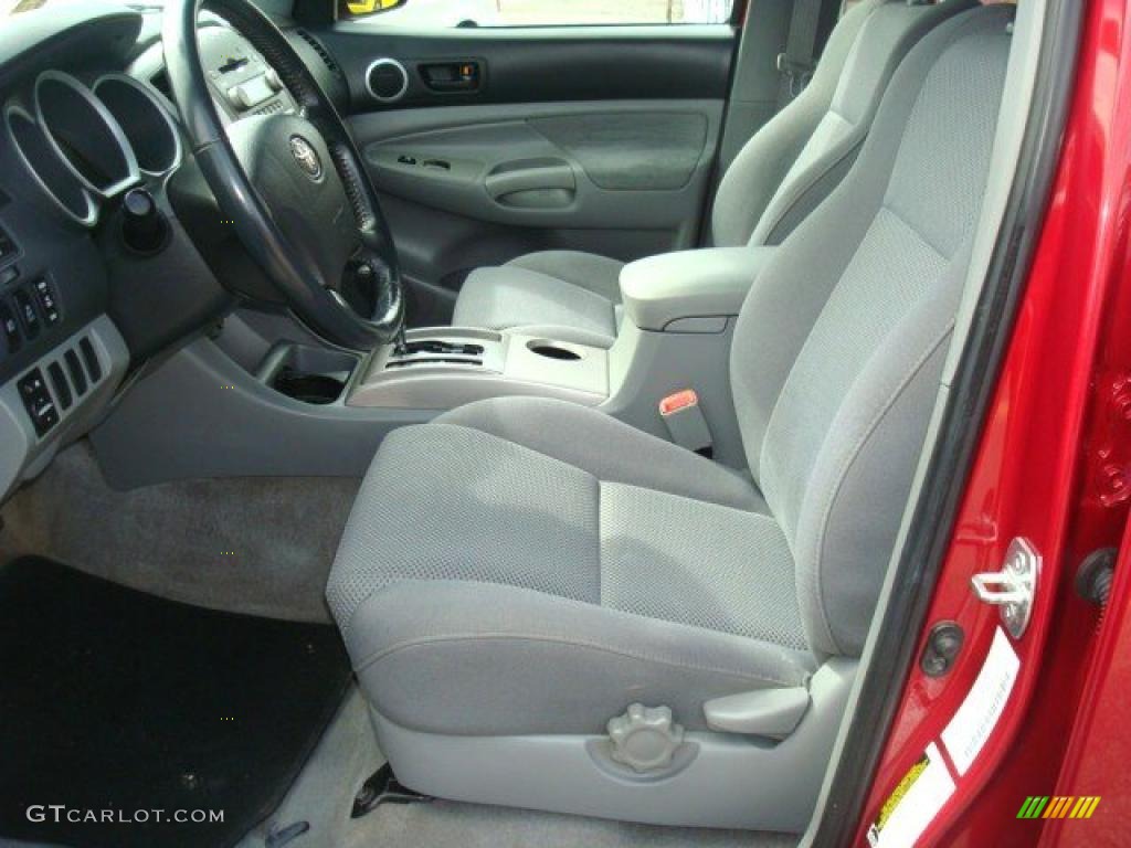 2007 Tacoma V6 SR5 PreRunner Double Cab - Impulse Red Pearl / Graphite Gray photo #9