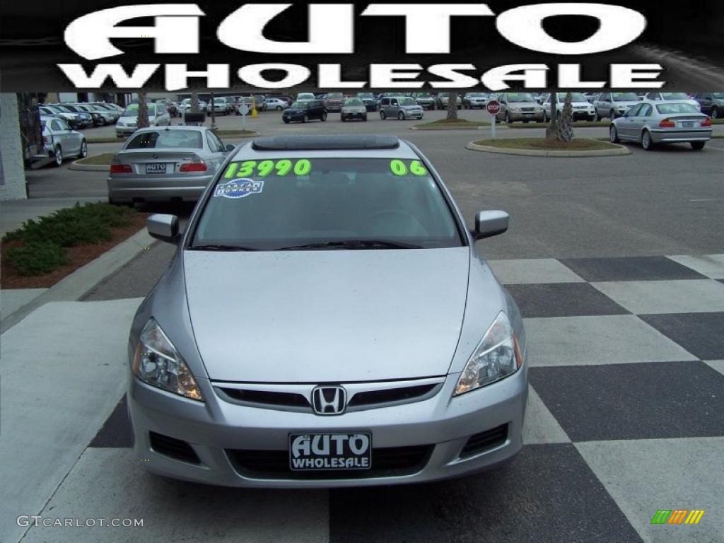 2006 Accord EX Sedan - Alabaster Silver Metallic / Gray photo #2