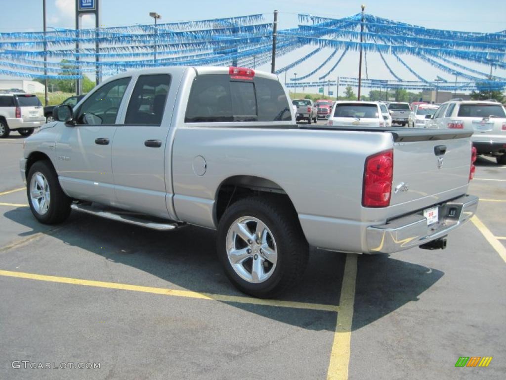 2008 Ram 1500 Big Horn Edition Quad Cab - Bright Silver Metallic / Medium Slate Gray photo #6