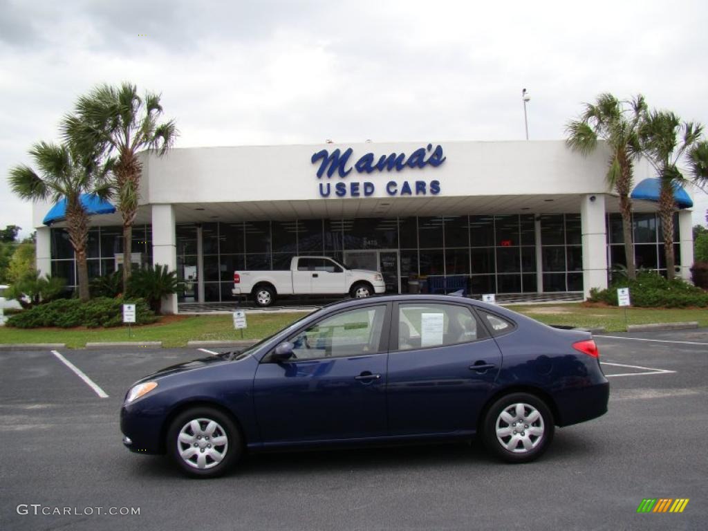 2009 Elantra SE Sedan - Regatta Blue / Beige photo #1