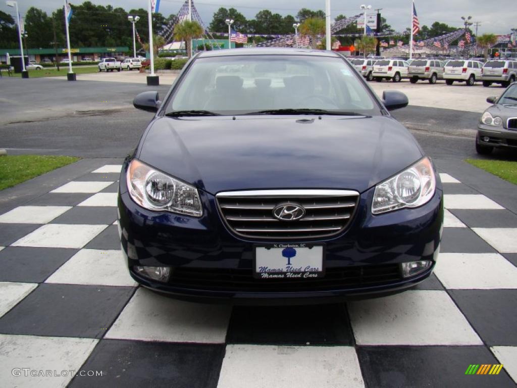 2009 Elantra SE Sedan - Regatta Blue / Beige photo #4