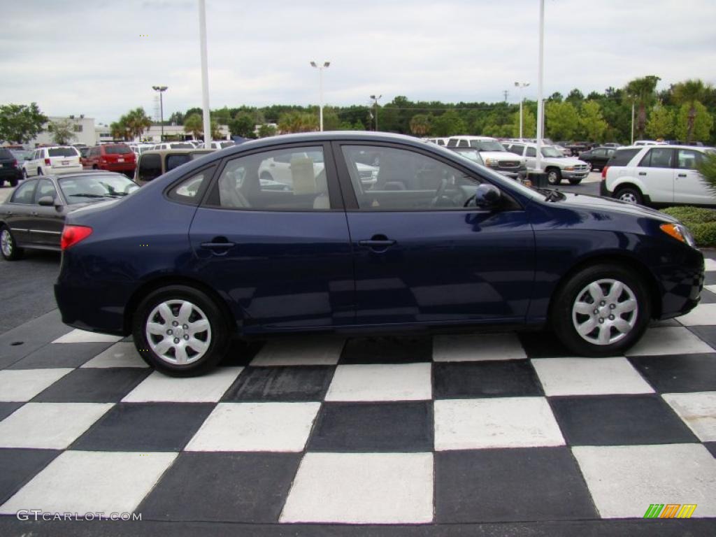 2009 Elantra SE Sedan - Regatta Blue / Beige photo #6