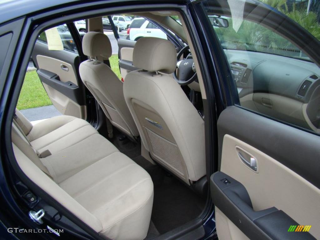 2009 Elantra SE Sedan - Regatta Blue / Beige photo #16