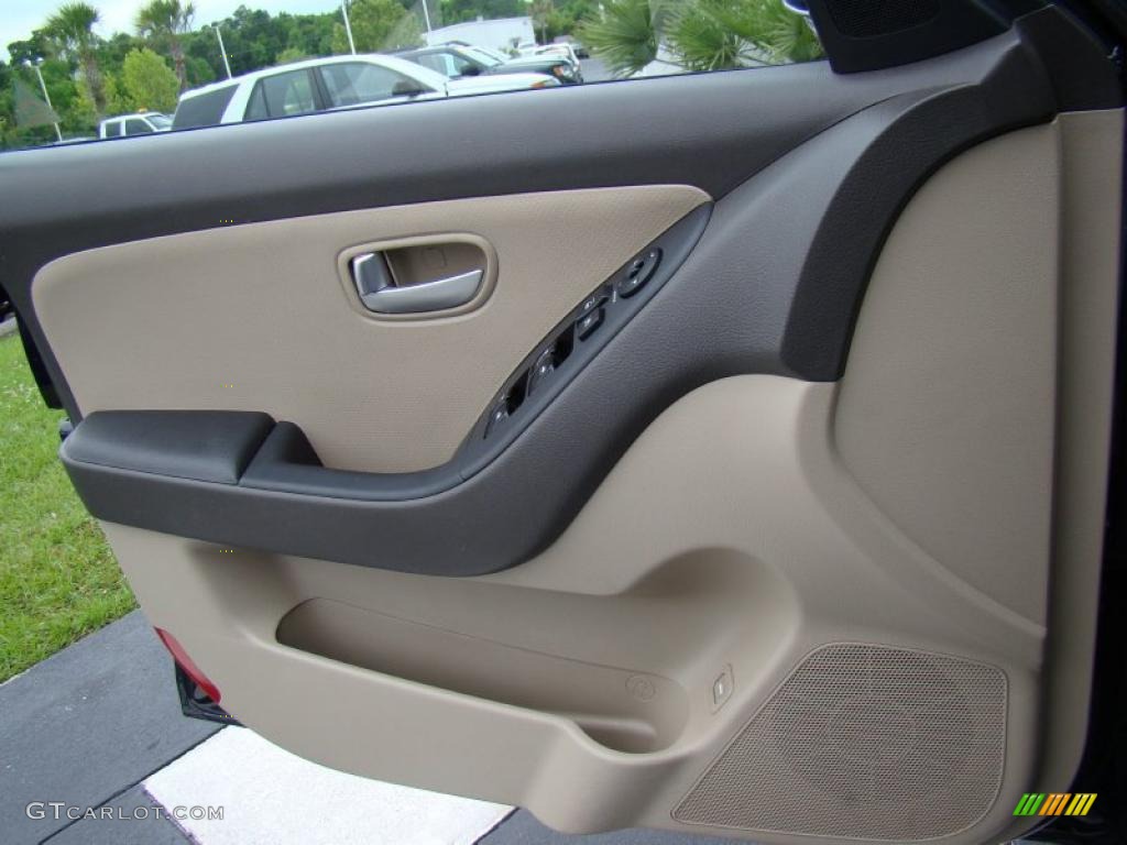 2009 Elantra SE Sedan - Regatta Blue / Beige photo #20