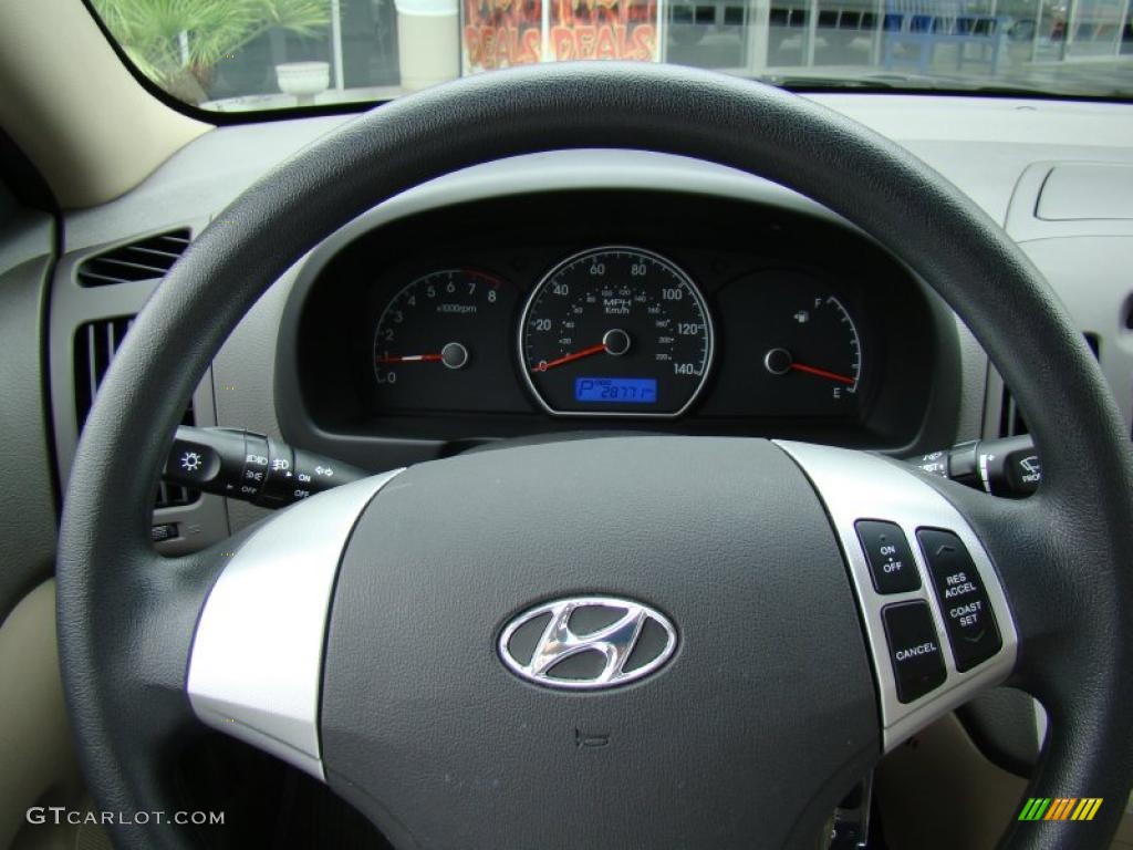 2009 Elantra SE Sedan - Regatta Blue / Beige photo #25