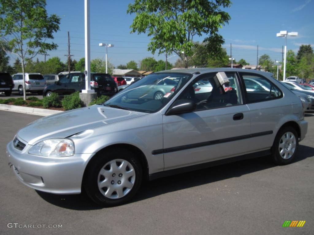 1999 Civic DX Hatchback - Vogue Silver Metallic / Dark Gray photo #5