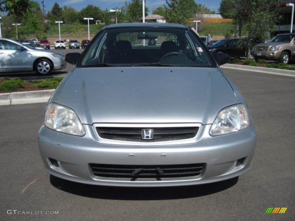 1999 Civic DX Hatchback - Vogue Silver Metallic / Dark Gray photo #6
