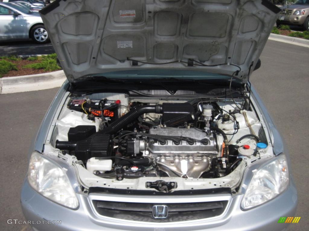 1999 Civic DX Hatchback - Vogue Silver Metallic / Dark Gray photo #28