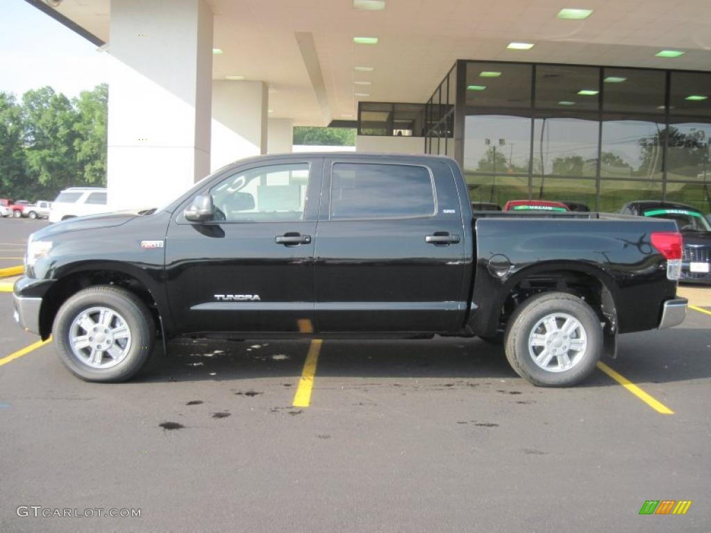 2010 Tundra SR5 CrewMax 4x4 - Black / Sand Beige photo #4