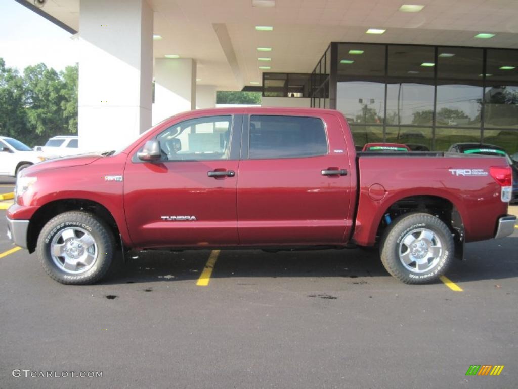 2010 Tundra TRD CrewMax 4x4 - Salsa Red Pearl / Sand Beige photo #4