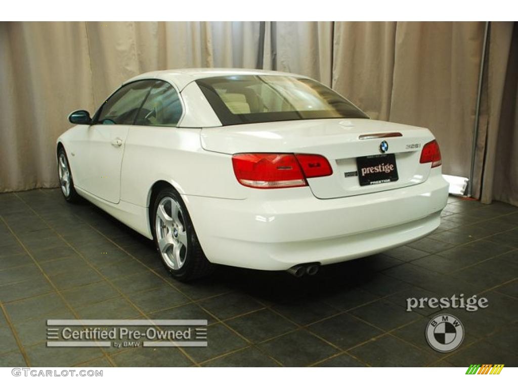 2007 3 Series 328i Convertible - Alpine White / Beige photo #4