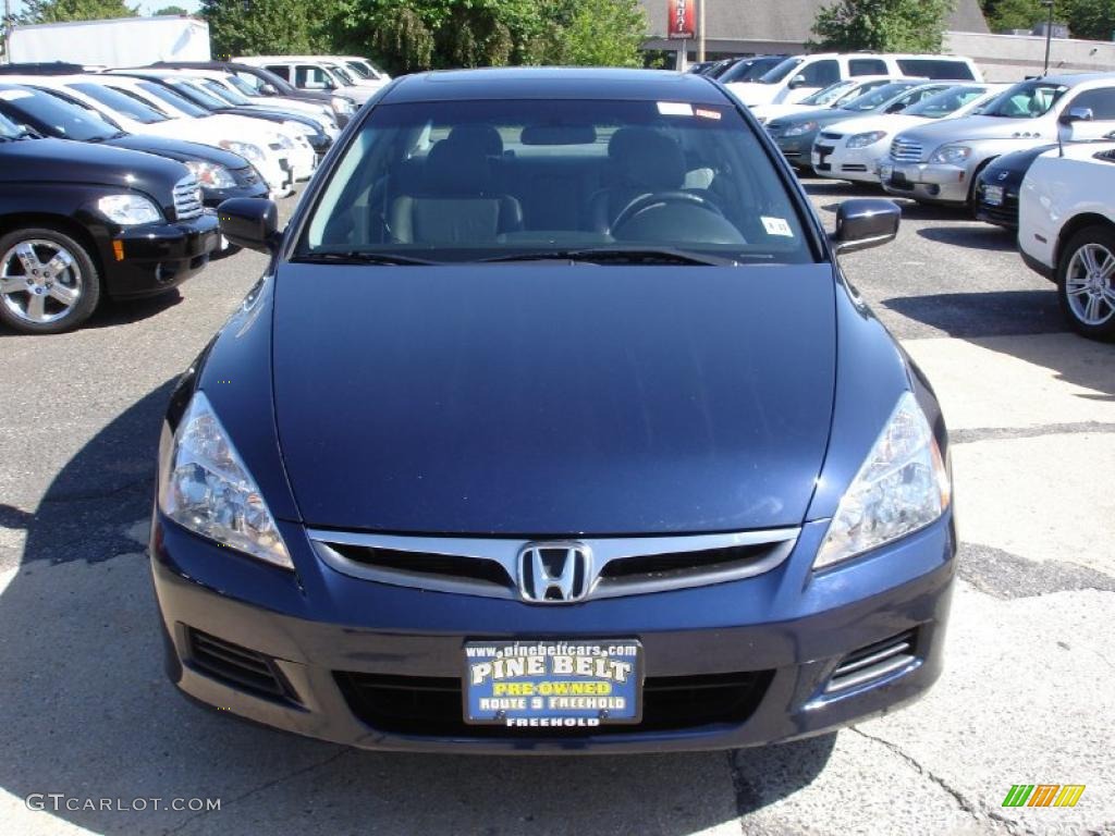 2007 Accord EX-L Sedan - Royal Blue Pearl / Gray photo #2