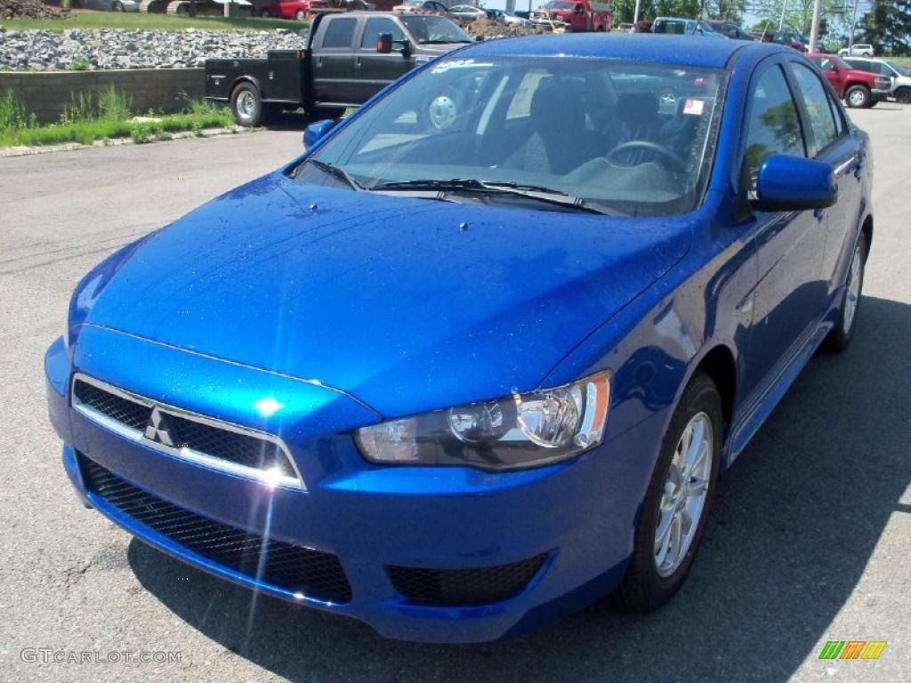 2010 Lancer ES - Octane Blue Metallic / Black photo #1