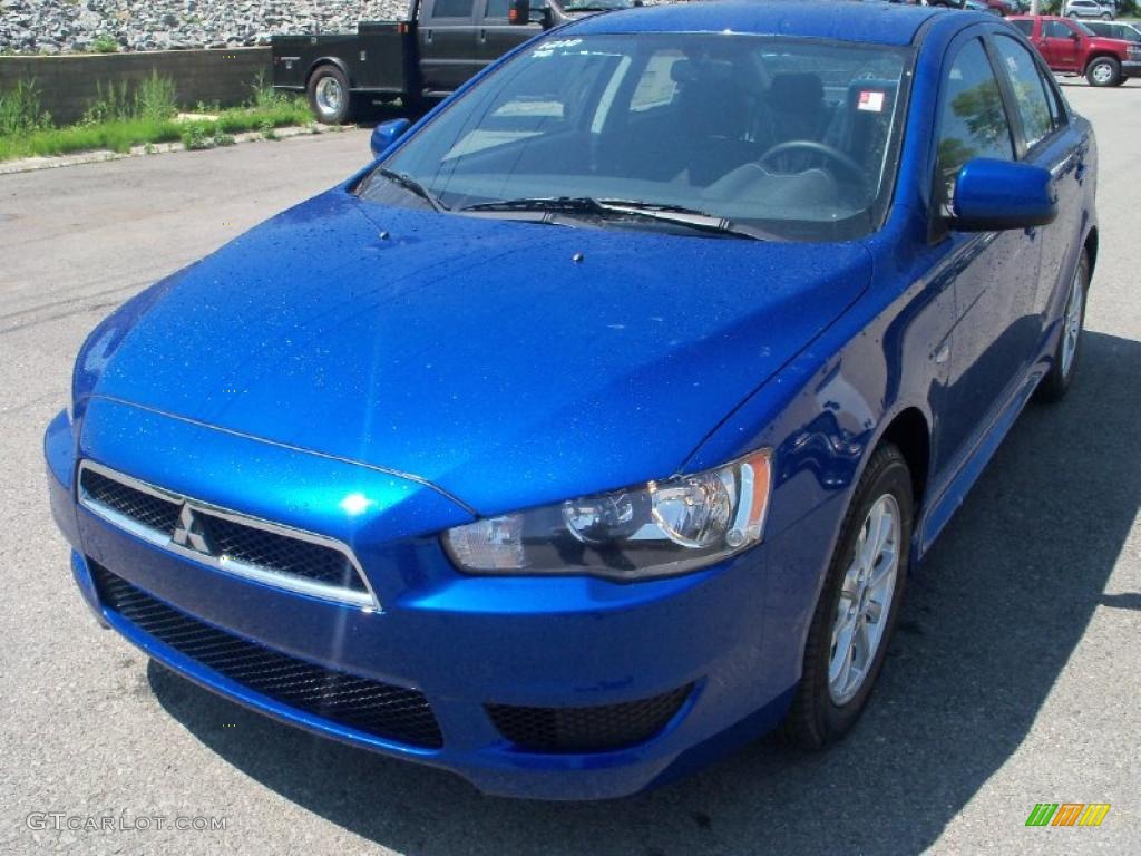 2010 Lancer ES - Octane Blue Metallic / Black photo #1