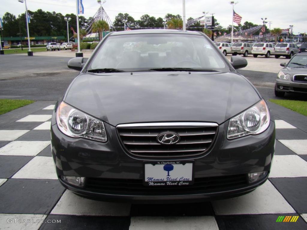 2009 Elantra SE Sedan - Carbon Gray / Gray photo #4
