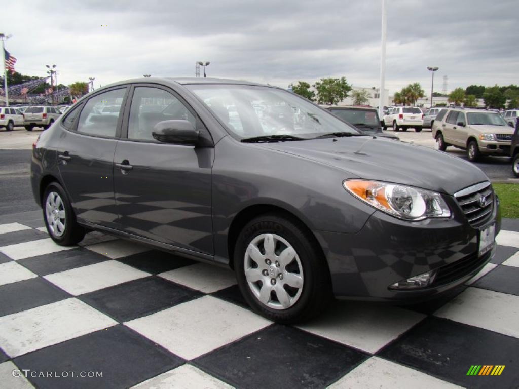 2009 Elantra SE Sedan - Carbon Gray / Gray photo #5