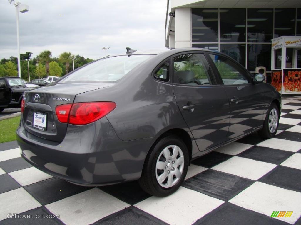 2009 Elantra SE Sedan - Carbon Gray / Gray photo #7