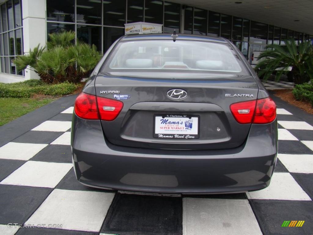 2009 Elantra SE Sedan - Carbon Gray / Gray photo #8