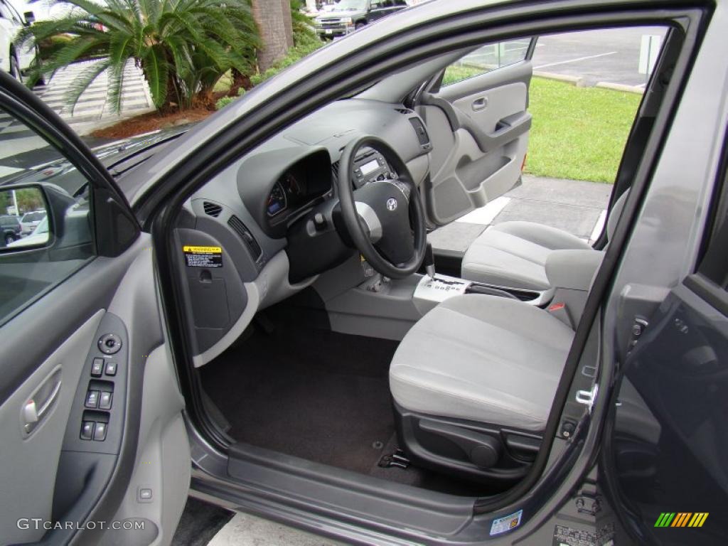 2009 Elantra SE Sedan - Carbon Gray / Gray photo #10