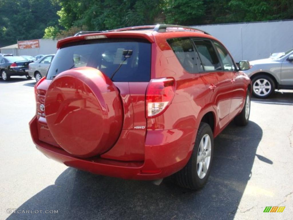 2007 RAV4 Limited 4WD - Barcelona Red Pearl / Taupe photo #4