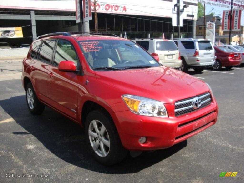 2007 RAV4 Limited 4WD - Barcelona Red Pearl / Taupe photo #6
