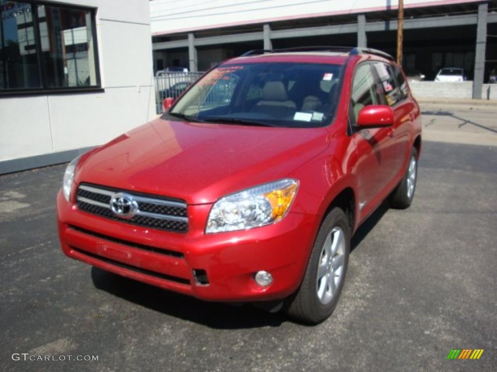 2007 RAV4 Limited 4WD - Barcelona Red Pearl / Taupe photo #8