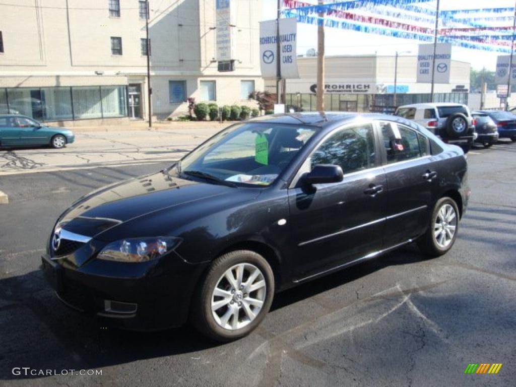 2008 MAZDA3 i Touring Sedan - Black Mica / Black photo #1