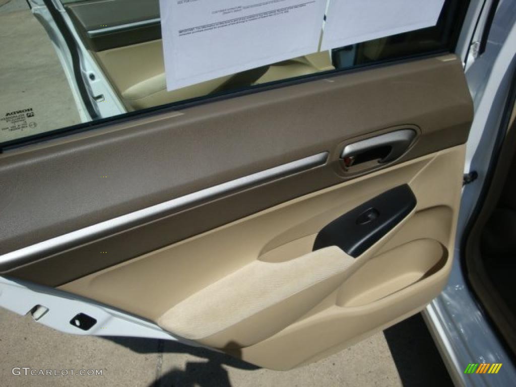 2007 Civic EX Sedan - Taffeta White / Ivory photo #15