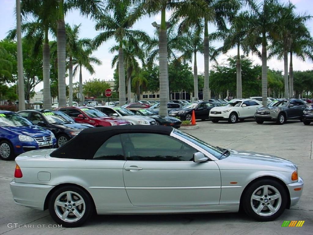 2002 3 Series 325i Convertible - Titanium Silver Metallic / Grey photo #5