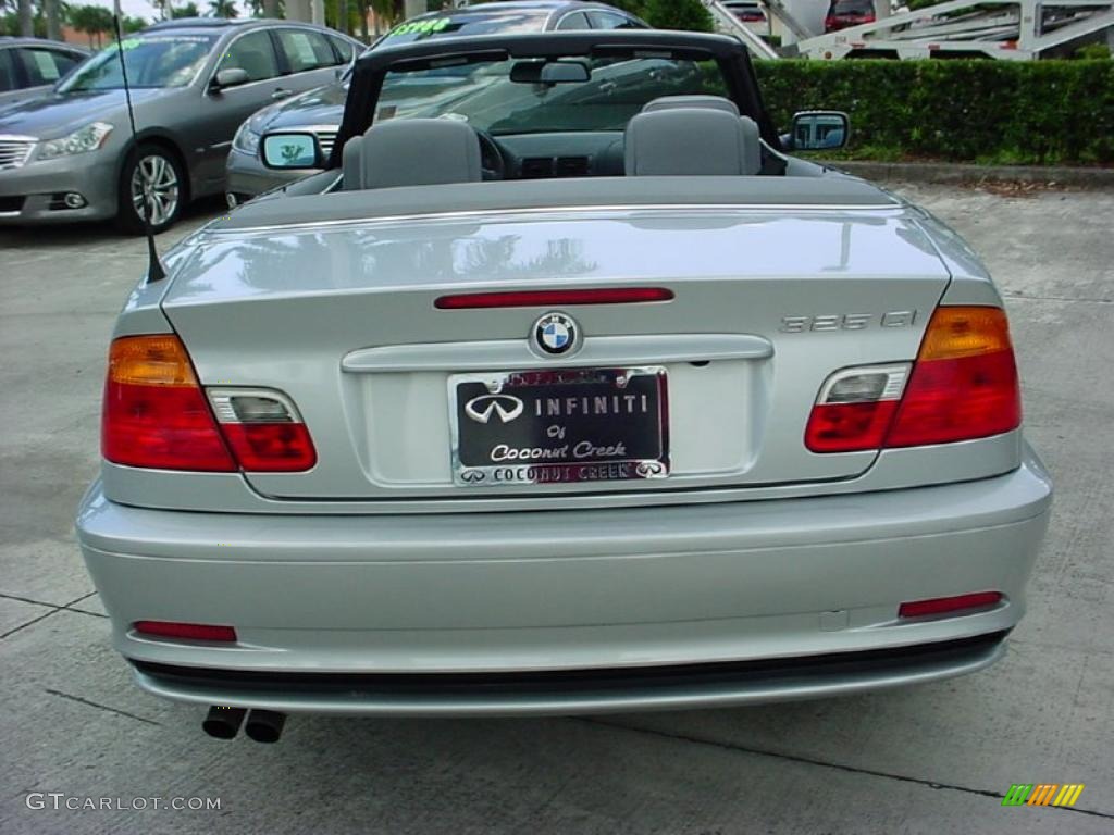 2002 3 Series 325i Convertible - Titanium Silver Metallic / Grey photo #7